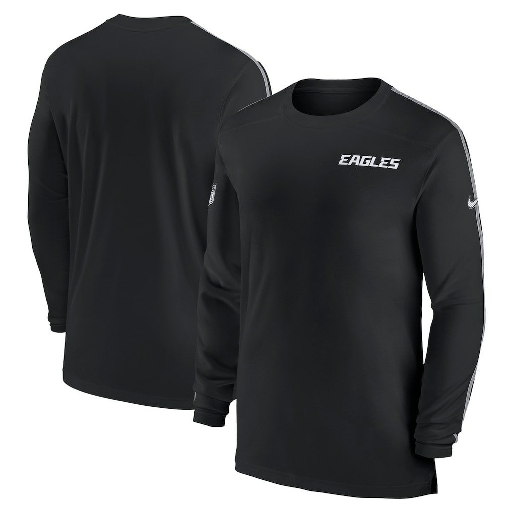 Philadelphia Eagles Nike Sideline Coach UV Performance Long Sleeve T-Shirt