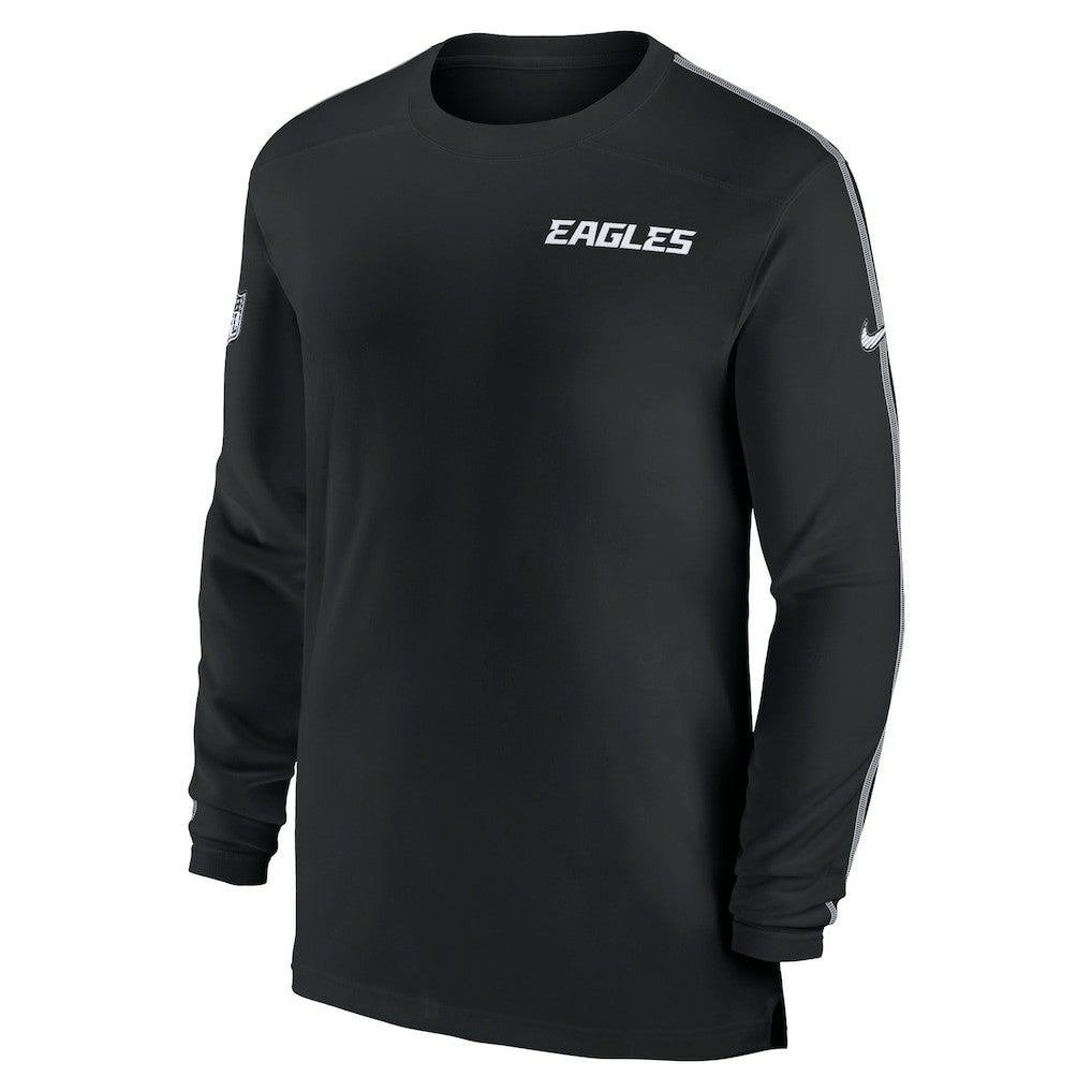 Philadelphia Eagles Nike Sideline Coach UV Performance Long Sleeve T-Shirt