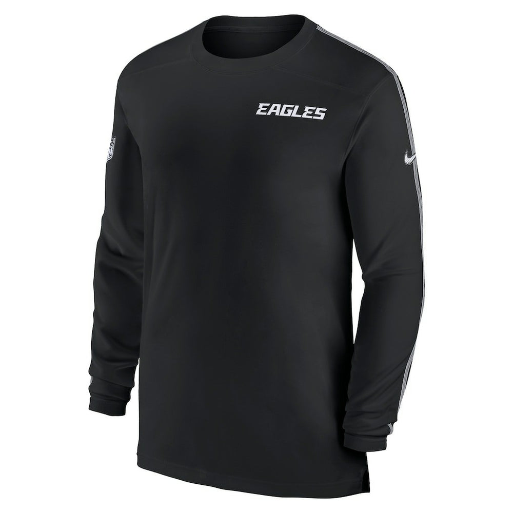 Philadelphia Eagles Nike Sideline Coach UV Performance Long Sleeve T-Shirt