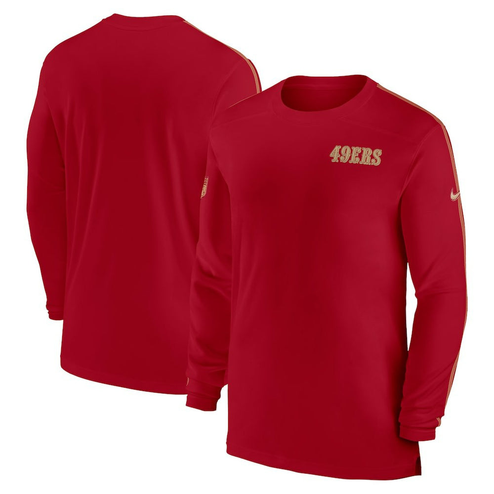 San Francisco 49ers Nike Sideline Coach UV Performance Long Sleeve T-Shirt
