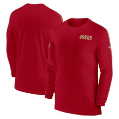 San Francisco 49ers Nike Sideline Coach UV Performance Long Sleeve T-Shirt