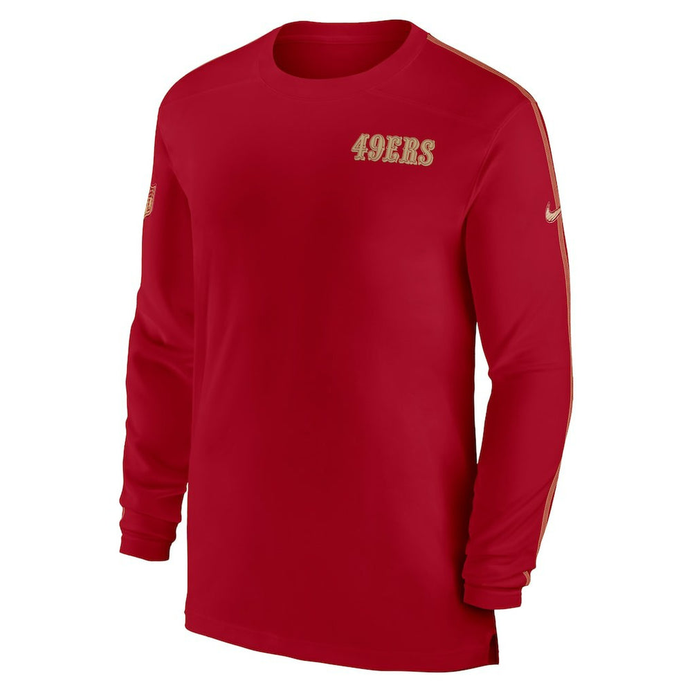 San Francisco 49ers Nike Sideline Coach UV Performance Long Sleeve T-Shirt
