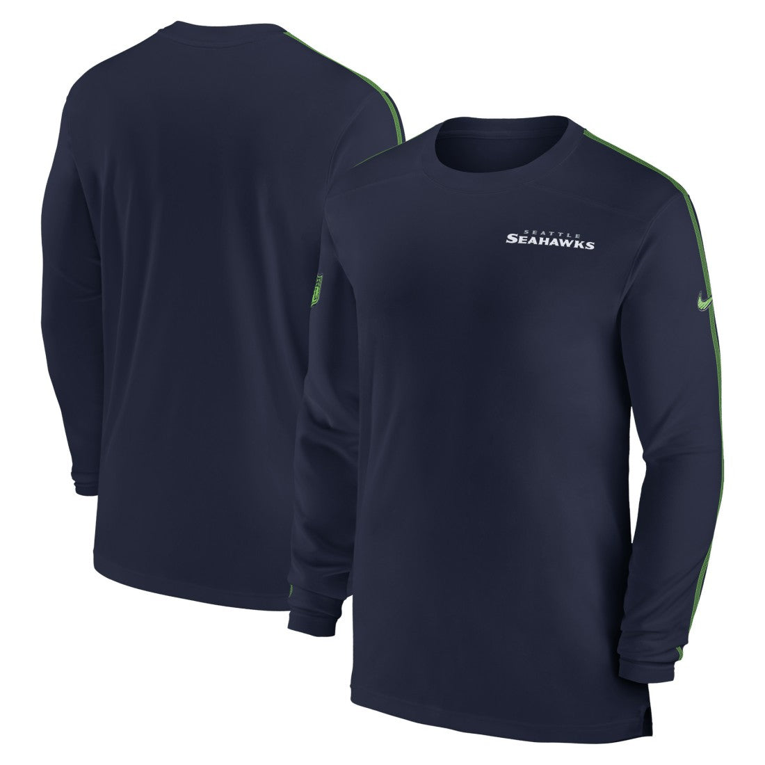 Seattle Seahawks Nike Sideline Coach UV Performance Long Sleeve T-Shirt