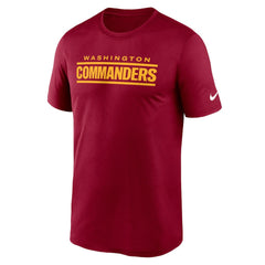 Washington Commanders Nike Primetime Legend Wordmark Performance T-Shirt