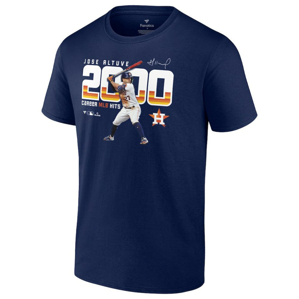 Jose Altuve Houston Astros Fanatics 2,000 Career Hits T-Shirt | MLB US