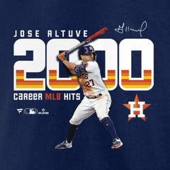 Jose Altuve Houston Astros Fanatics 2,000 Career Hits T-Shirt | MLB US