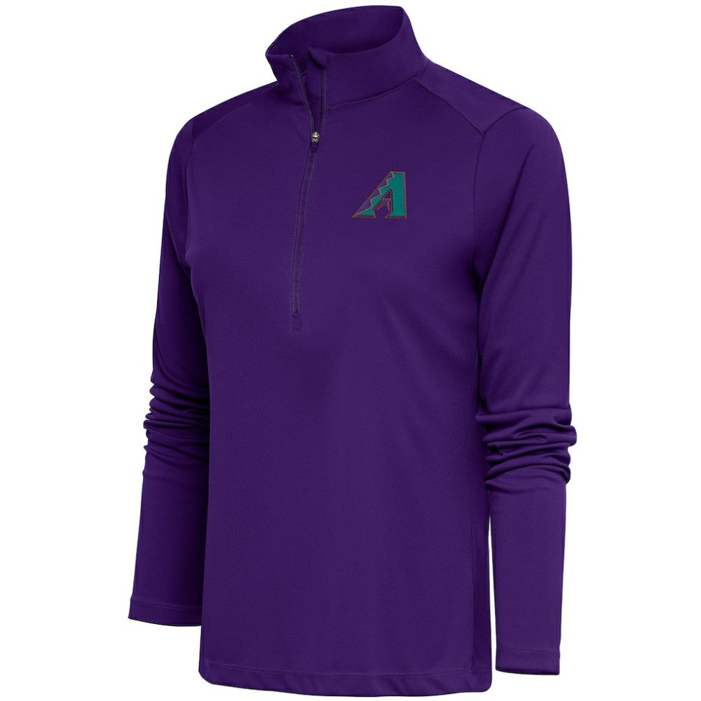 Arizona Diamondbacks Antigua Women's Cooperstown Tribute Half-Zip Pullover Top | MLB On Sale