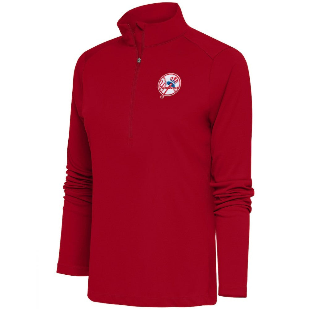 New York Yankees Antigua Women's Cooperstown Tribute Half-Zip Pullover Top | MLB On Sale