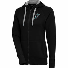 Florida Marlins Antigua Women's Cooperstown Collection Victory Raglan Full-Zip Hoodie | MLB Shop