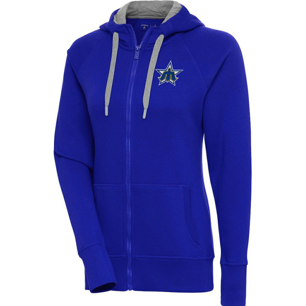 Seattle Mariners Antigua Women's Cooperstown Victory Full-Zip Hoodie | MLB For sale