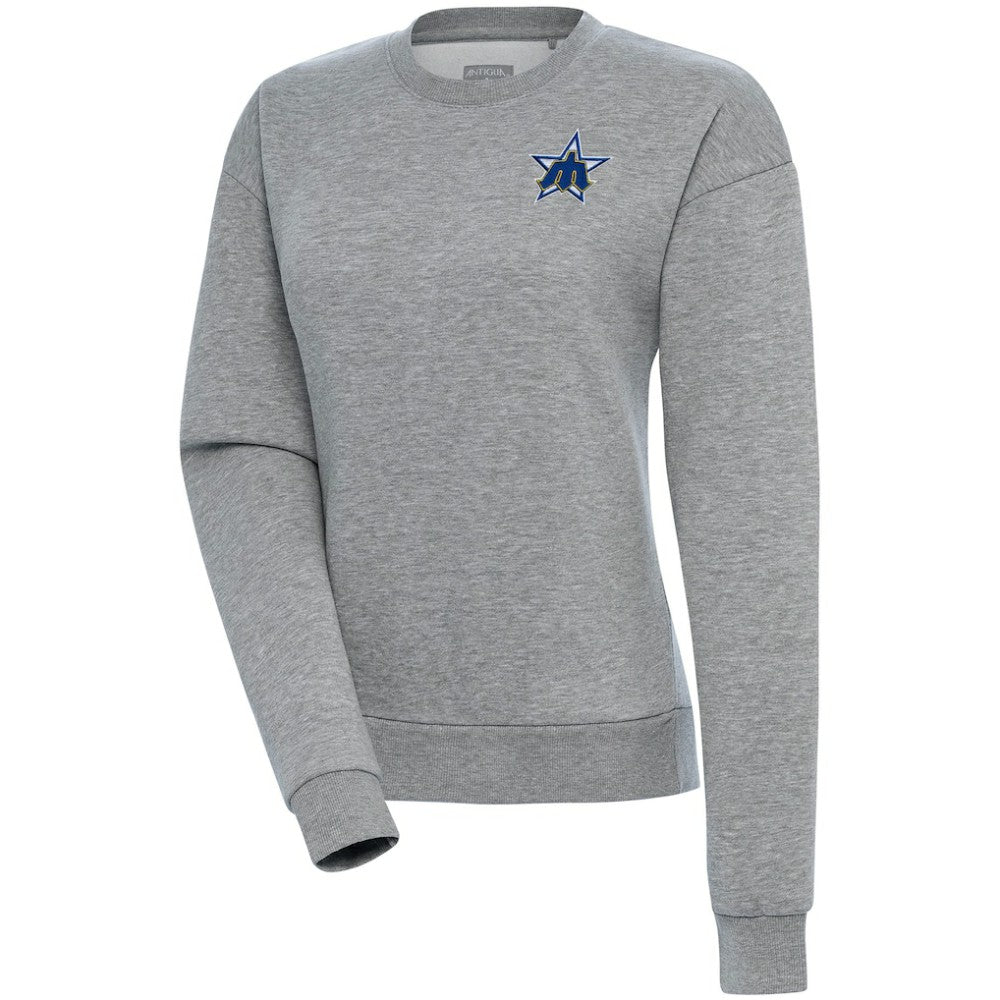 Seattle Mariners Antigua Women's Cooperstown Victory Crewneck Pullover Sweatshirt | MLB On Sale