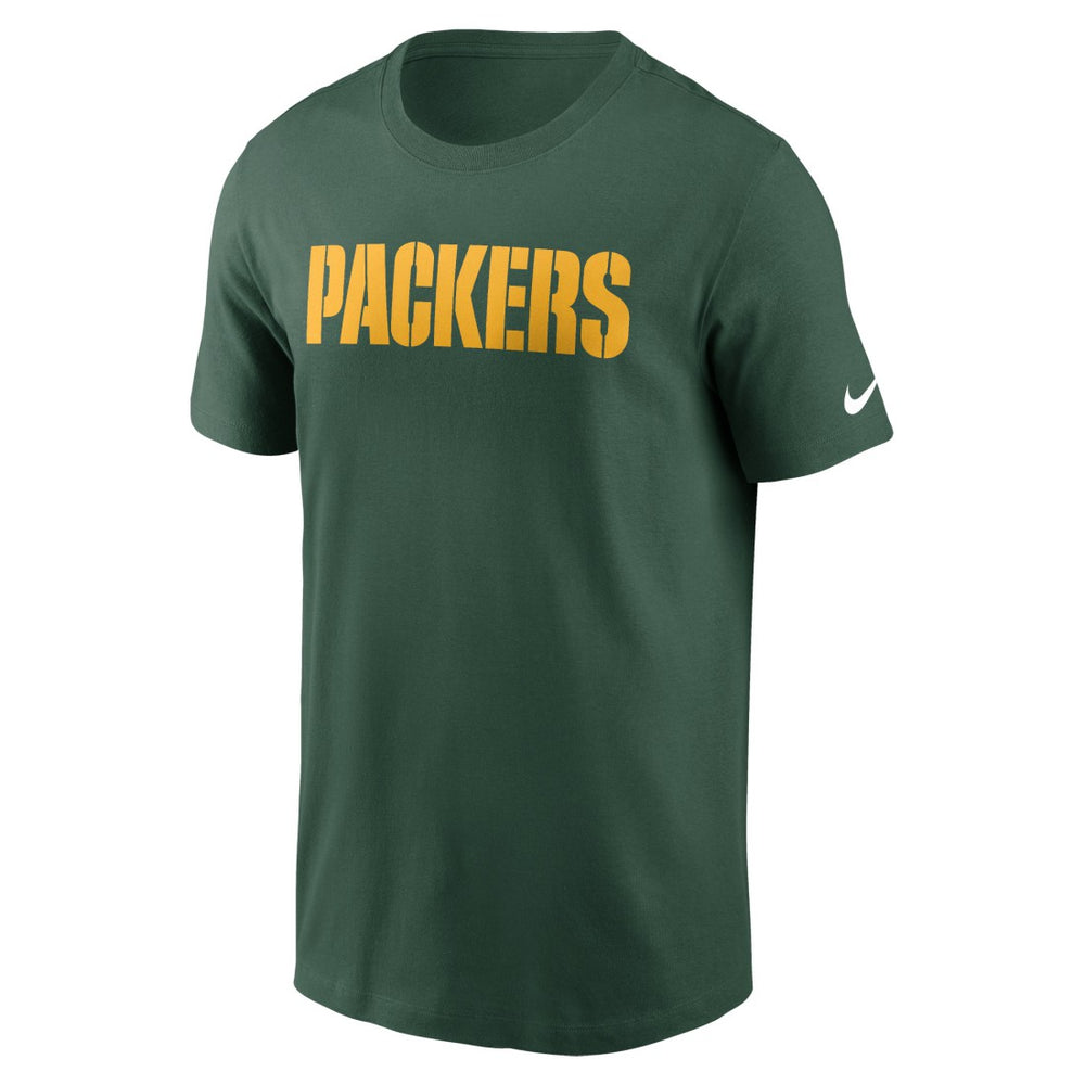 Green Bay Packers Nike Primetime Wordmark Essential T-Shirt