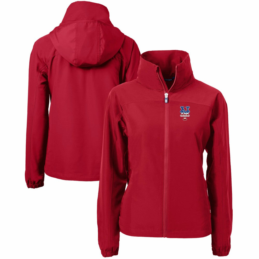 New York Mets Cutter & Buck Women's Charter Eco Recycled Full-Zip Jacket | MLB New