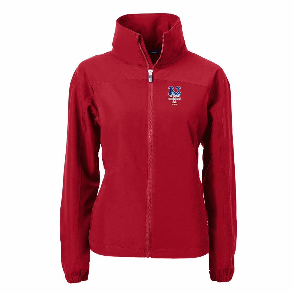 New York Mets Cutter & Buck Women's Charter Eco Recycled Full-Zip Jacket | MLB New