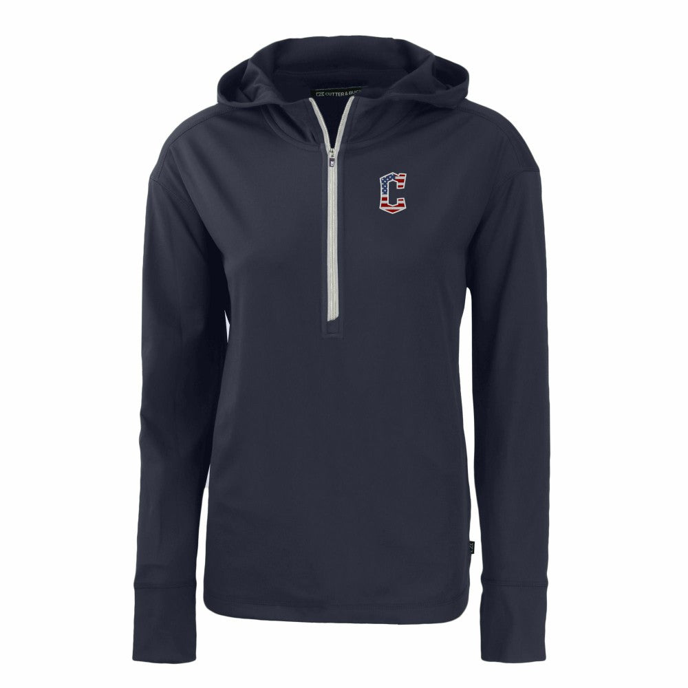 Cleveland Guardians Cutter & Buck Women's Daybreak Eco Recycled Half-Zip Hoodie | MLB For sale