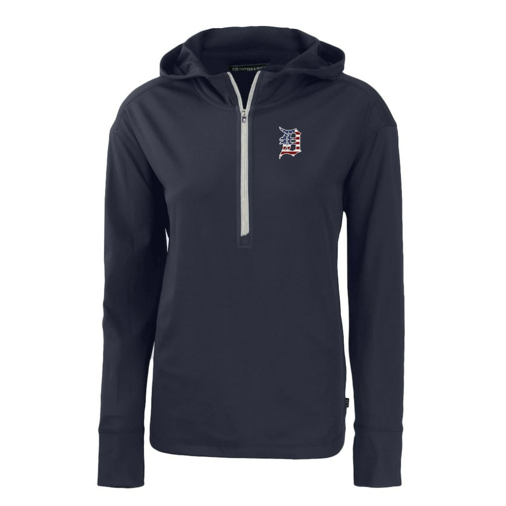 Detroit Tigers Cutter & Buck Women's Daybreak Eco Recycled Half-Zip Hoodie | MLB Online