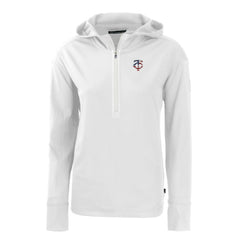Minnesota Twins Cutter & Buck Women's Daybreak Eco Recycled Half-Zip Hoodie | MLB Discount