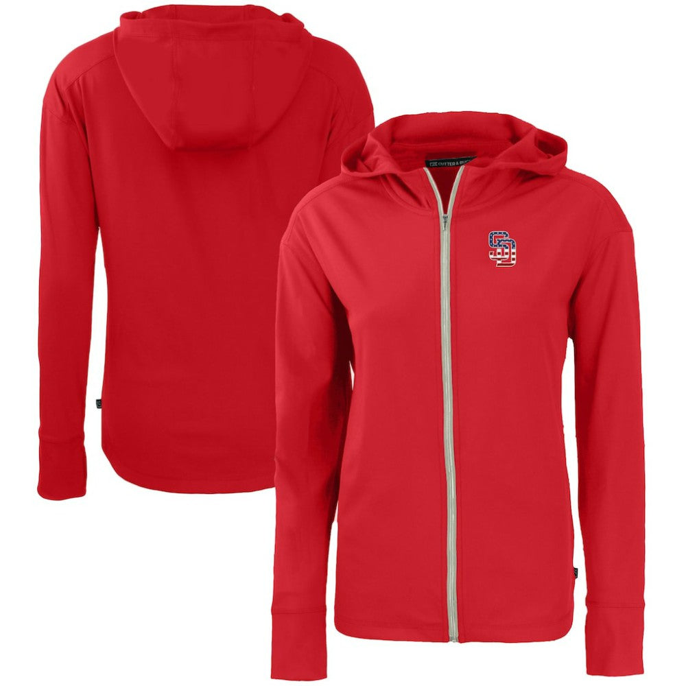 San Diego Padres Cutter & Buck Women's Daybreak Eco Recycled Full-Zip Hoodie | MLB Near me