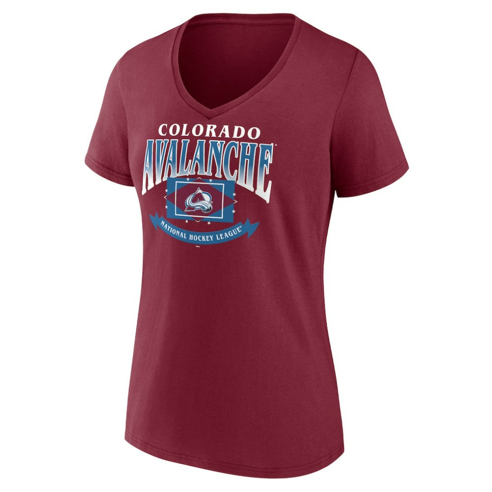 Colorado Avalanche Women's Slapshot V-Neck T-Shirt Sale
