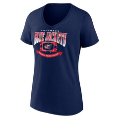 Columbus Blue Jackets Women's Slapshot V-Neck T-Shirt On Sale