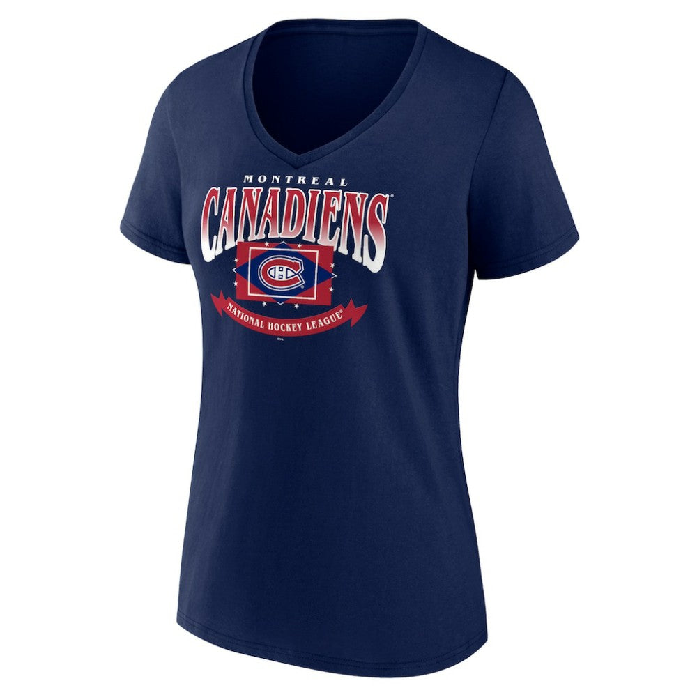 Montreal Canadiens Women's Slapshot V-Neck T-Shirt On Sale