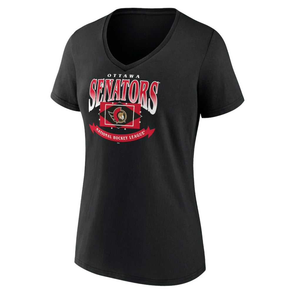 Ottawa Senators Women's Slapshot V-Neck T-Shirt For Sale