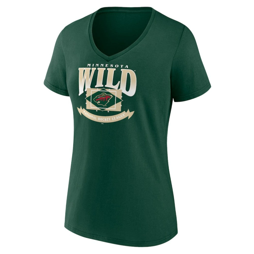 Minnesota Wild Women's Slapshot V-Neck T-Shirt On Sale