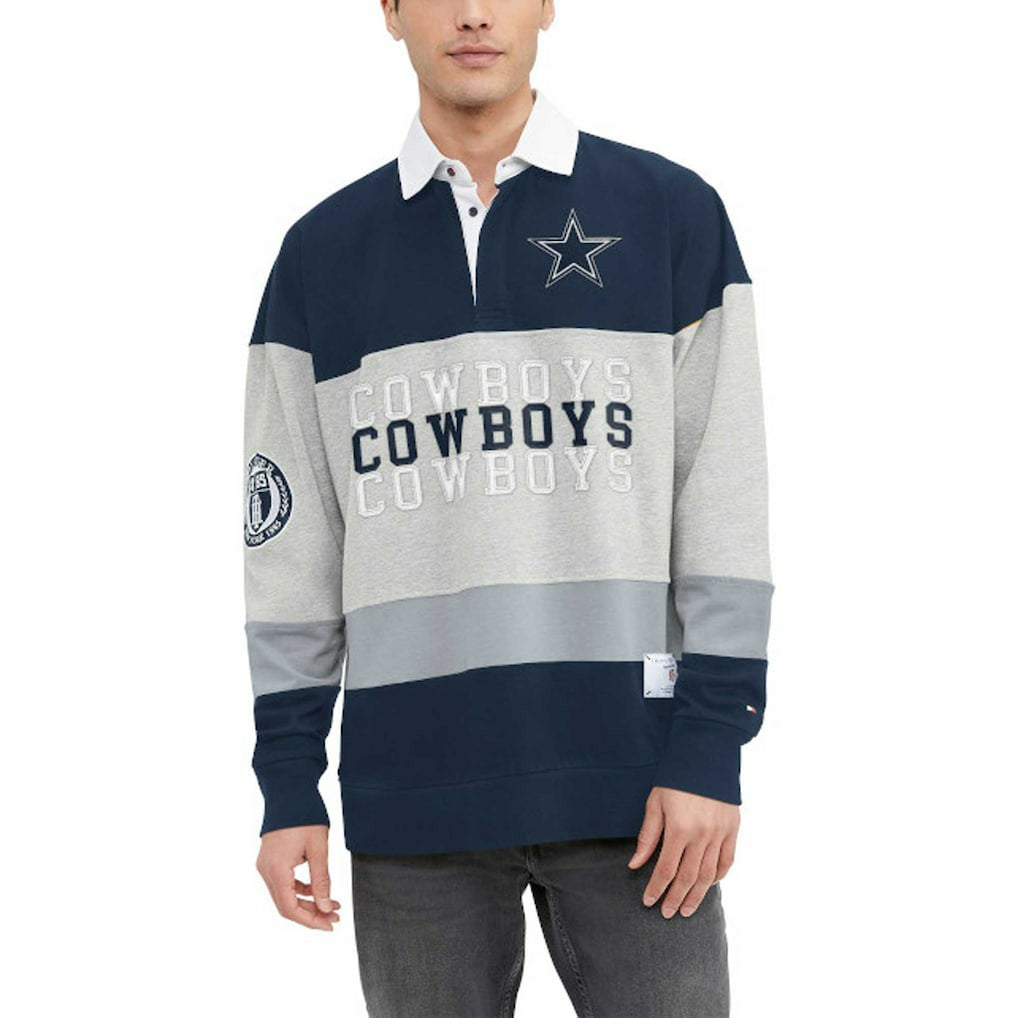 Dallas Cowboys  Tommy Hilfiger Connor Oversized Rugby Long Sleeve Polo