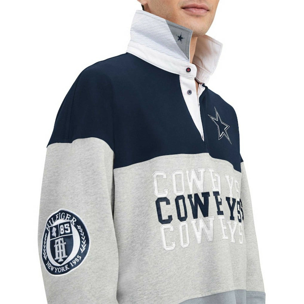 Dallas Cowboys  Tommy Hilfiger Connor Oversized Rugby Long Sleeve Polo