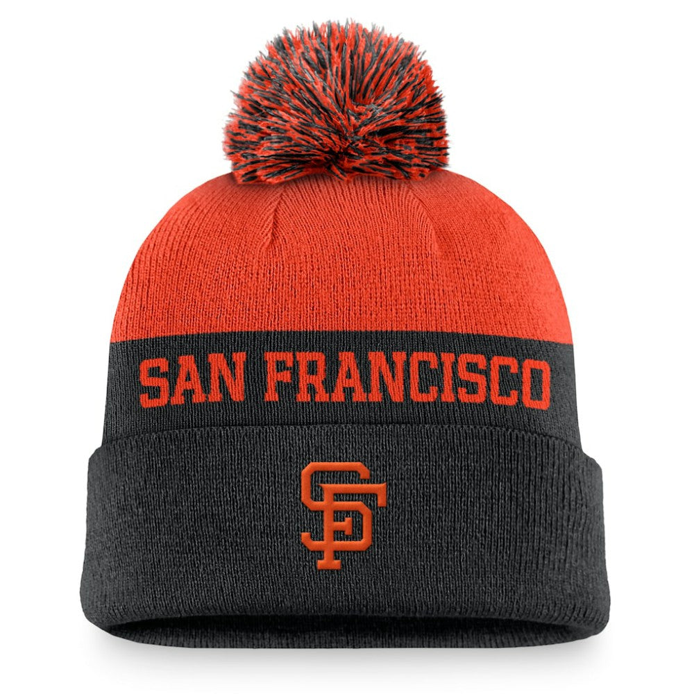 San Francisco Giants Nike Rewind Peak Cuffed Knit Hat with Pom | MLB Discount