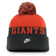 San Francisco Giants Nike Rewind Peak Cuffed Knit Hat with Pom | MLB Discount