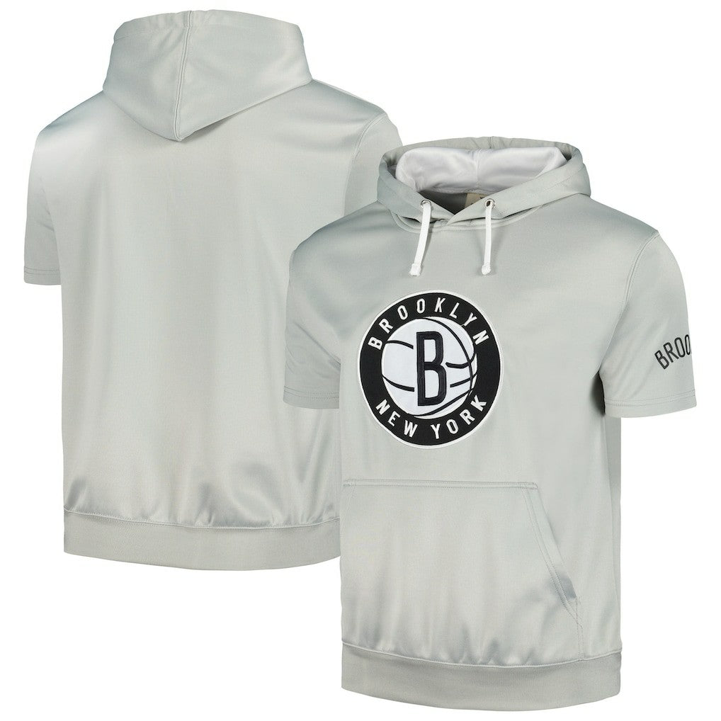 Brooklyn Nets Short Sleeve Pullover Hoodie Discount