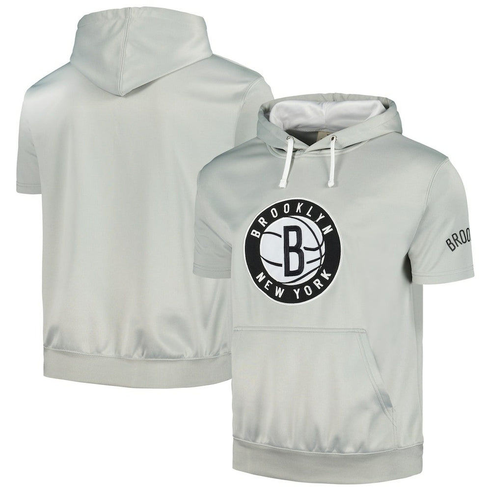 Brooklyn Nets Short Sleeve Pullover Hoodie Discount