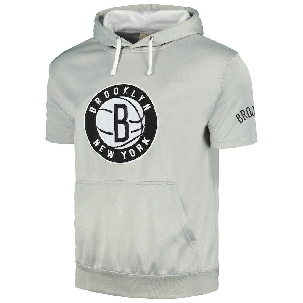 Brooklyn Nets Short Sleeve Pullover Hoodie Discount