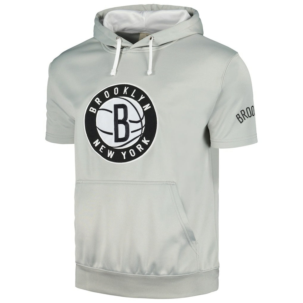 Brooklyn Nets Short Sleeve Pullover Hoodie Discount