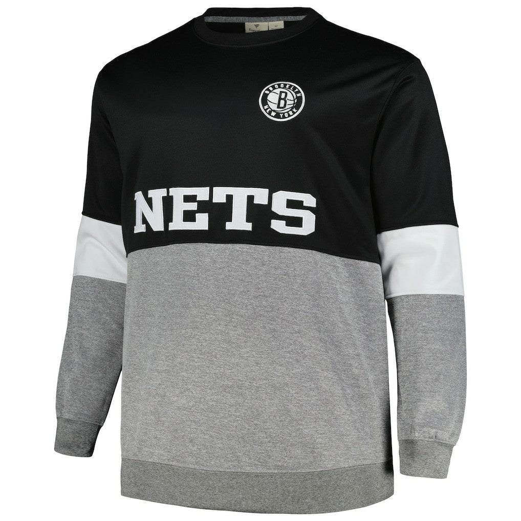 Brooklyn Nets Big & Tall Split Pullover Sweatshirt New