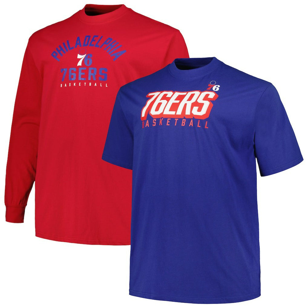Philadelphia 76ers Big & Tall Short Sleeve & Long Sleeve T-Shirt Set Outlet