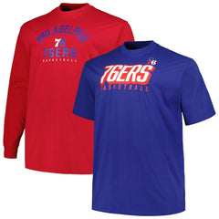 Philadelphia 76ers Big & Tall Short Sleeve & Long Sleeve T-Shirt Set Outlet