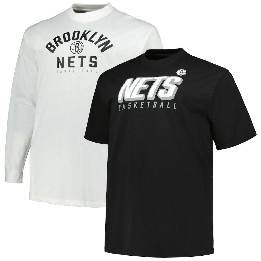 Brooklyn Nets Big & Tall Short Sleeve & Long Sleeve T-Shirt Set For Sale
