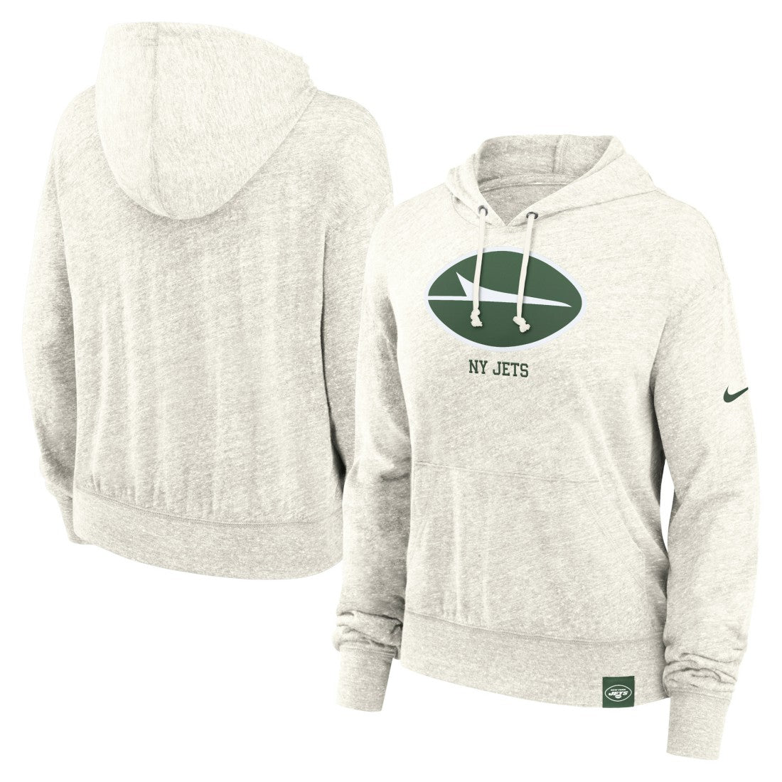 New York Jets Nike Women's Gym Vintage Logo Pullover Hoodie