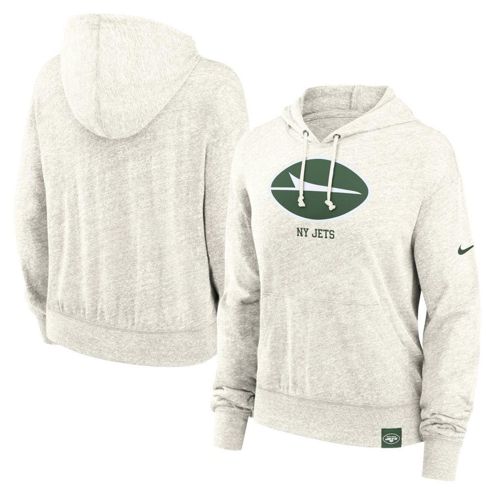 New York Jets Nike Women's Gym Vintage Logo Pullover Hoodie