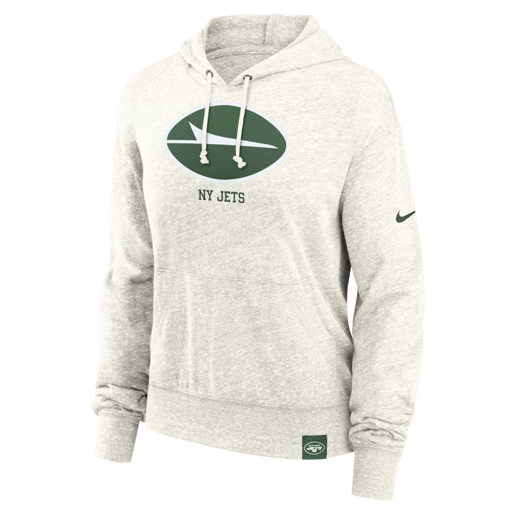 New York Jets Nike Women's Gym Vintage Logo Pullover Hoodie