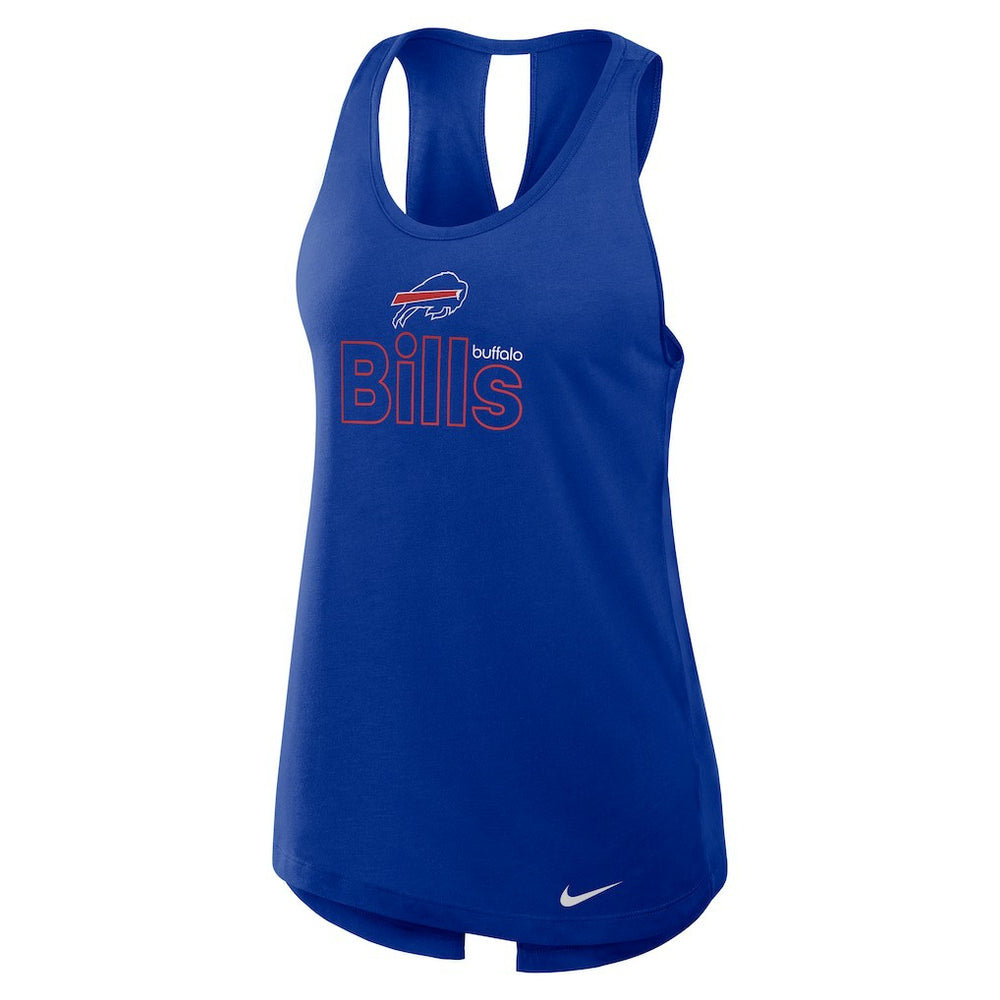 Buffalo Bills Nike Women's Open-Back Crisscross Dri-FIT Tank Top