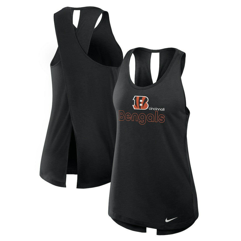 Cincinnati Bengals Nike Women's Open-Back Crisscross Dri-FIT Tank Top
