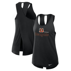 Cincinnati Bengals Nike Women's Open-Back Crisscross Dri-FIT Tank Top