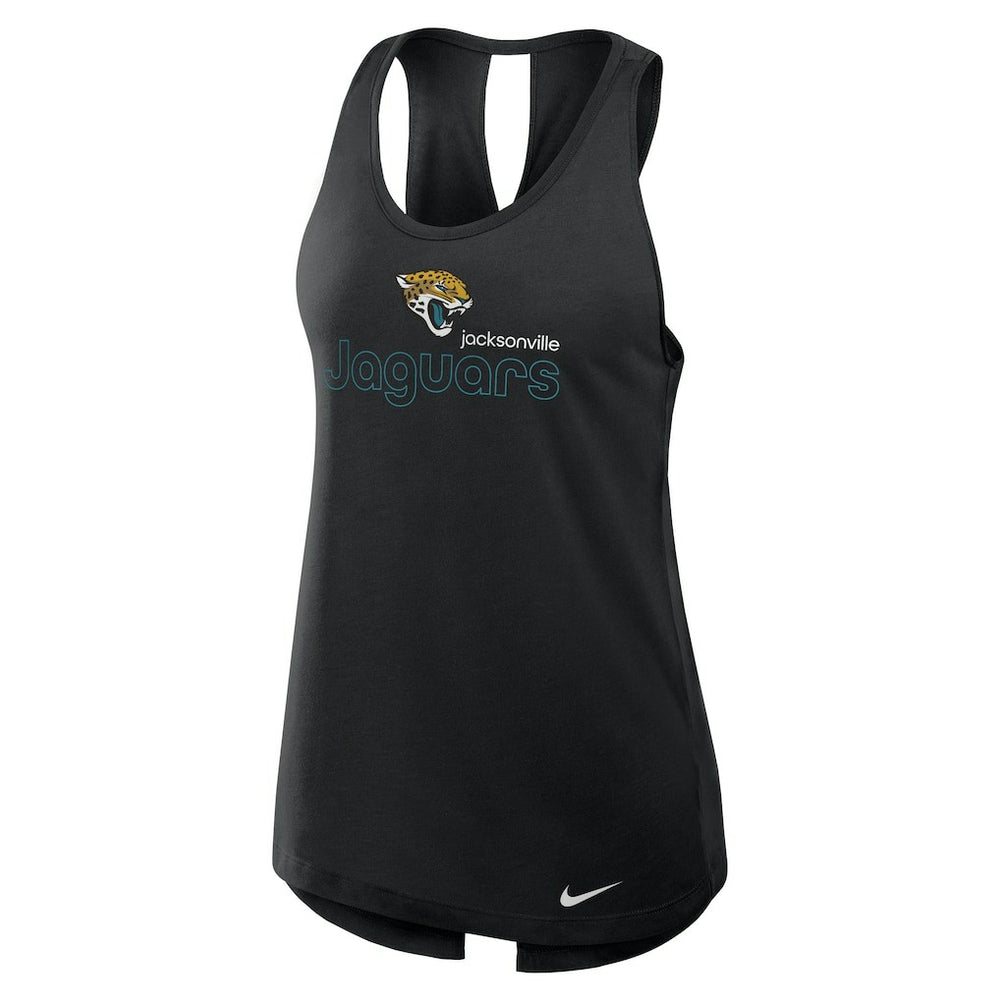 Jacksonville Jaguars Nike Women's Open-Back Crisscross Dri-FIT Tank Top