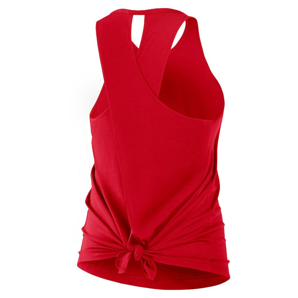 Kansas City Chiefs Nike Women's Open-Back Crisscross Dri-FIT Tank Top