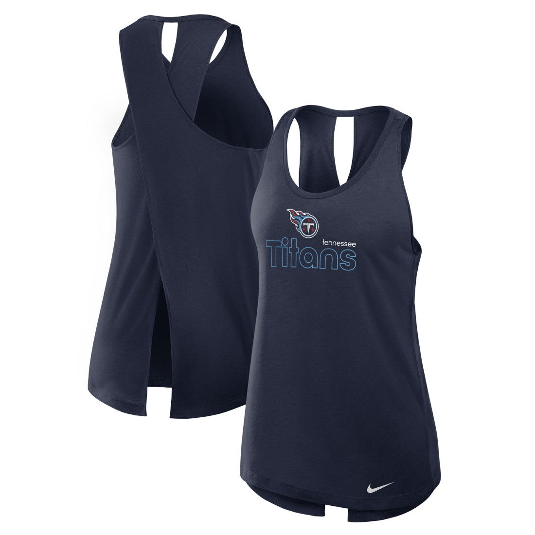 Tennessee Titans Nike Women's Open-Back Crisscross Dri-FIT Tank Top