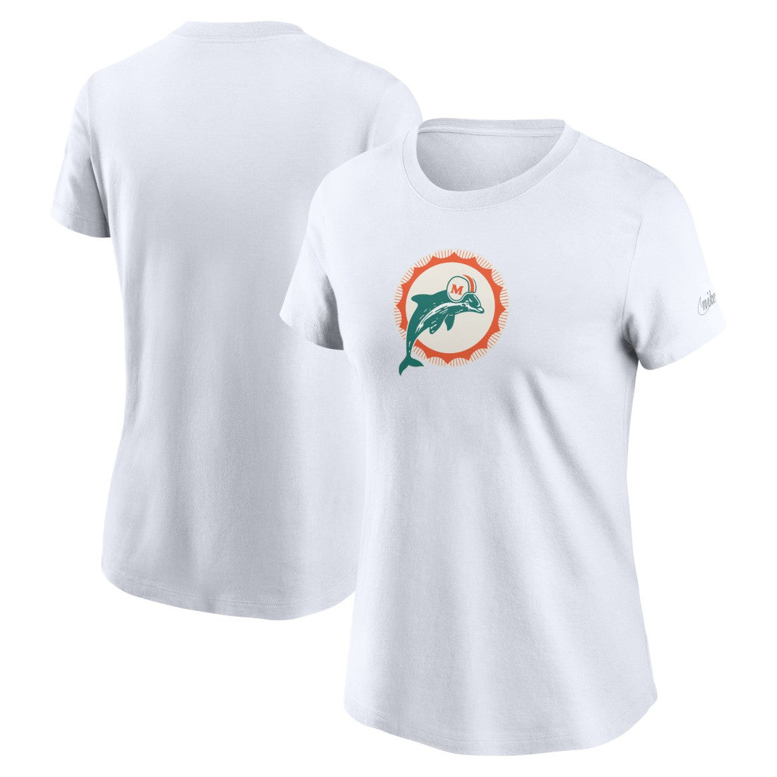 Miami Dolphins Nike Women's Throwback Primary Logo T-Shirt