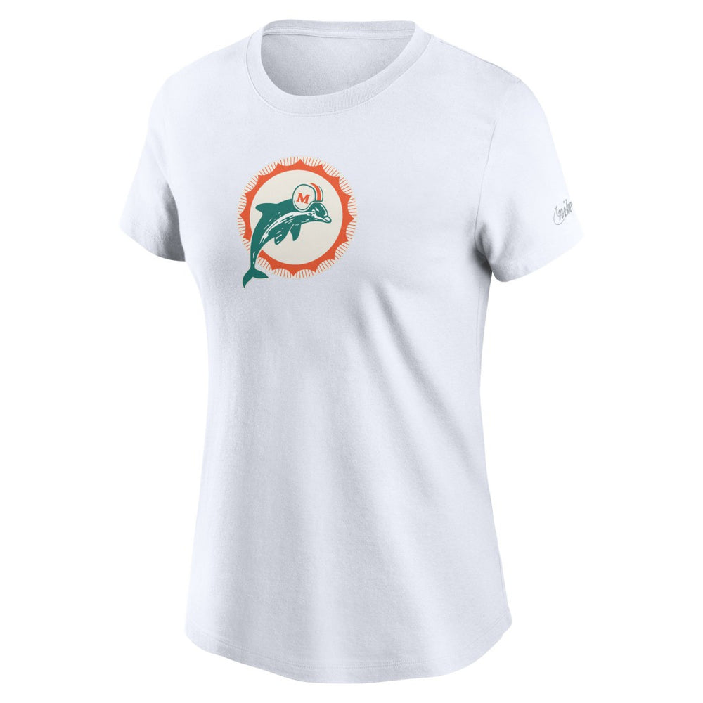 Miami Dolphins Nike Women's Throwback Primary Logo T-Shirt